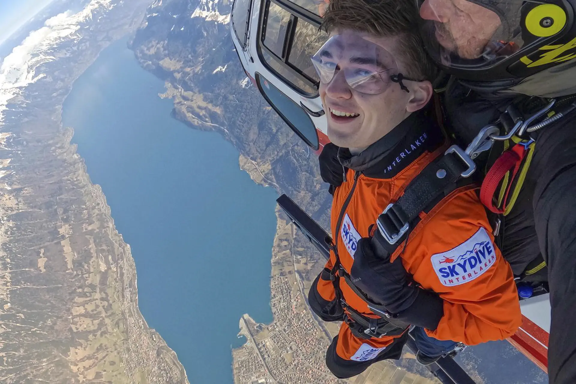 Helicopter Skydive Interlaken Jump - Seconds before the leap